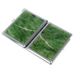 Портсигар карманный на 20 сигарет «Нефрит» с зажигалкой в подарок мужу