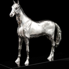 Серебряная статуэтка «Ахалтекинская лошадь» эксклюзивный подарок на Новый год