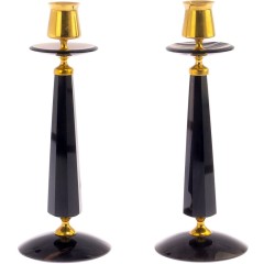 Пара церковных подсвечников «Грани» из вулканического обсидиана