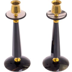 Пара церковных подсвечников «Грани» из вулканического обсидиана