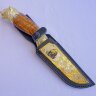 Охотничий нож «Бурый медведь» с позолоченным клинком
