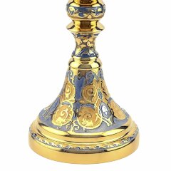 Наградной позолоченный кубок для вина «Царский малахит» в подарок начальнику