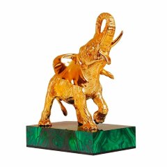 Позолоченная статуэтка «Слон» для интерьера