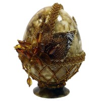 Пасхальное яйцо из янтаря «Осеннее настроение»