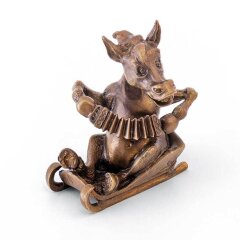 Бронзовая фигурка «Лошадь с гармонью» в подарок коллекционеру