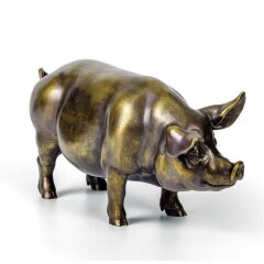 Бронзовая статуэтка «Свинья» в подарок коллекционеру