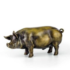 Бронзовая статуэтка «Свинья» в подарок коллекционеру