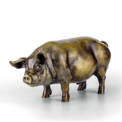 Бронзовая статуэтка «Свинья» в подарок коллекционеру
