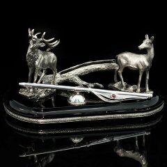 Настольная визитница «Олени»