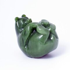 Нефритовая статуэтка ручной работы «Медведь неваляшка»