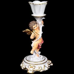 Сувенирный подсвечник «Ангелочек» (левый) из искусственного камня