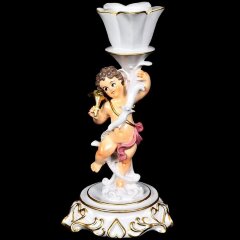 Сувенирный подсвечник «Ангелочек» (левый) из искусственного камня