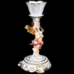 Сувенирный подсвечник «Ангелочек» (левый) из искусственного камня