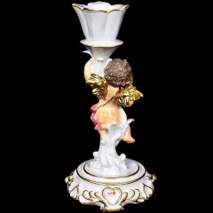 Сувенирный подсвечник «Ангелочек» (левый) из искусственного камня
