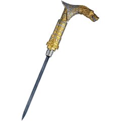 Позолоченная трость ручной работы «Хищник» с клинком