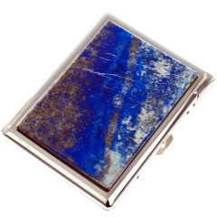 Портсигар металлический на 10 сигарет «Лазурит» с зажигалкой в подарок другу