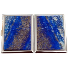 Портсигар металлический на 10 сигарет «Лазурит» с зажигалкой в подарок другу