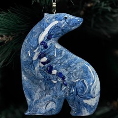 Новогоднее украшение для ёлки «Белый медведь» — русские новогодние подарки