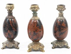 Подсвечник церковный на яйце обсидиан