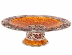 Блюдо из янтаря «Малиновка»