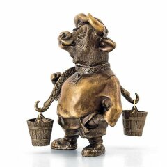 Бронзовая статуэтка «Бык с коромыслом» в подарок коллекционеру