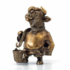 Бронзовая статуэтка «Бык с коромыслом» в подарок коллекционеру