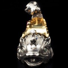 Серебряная посуда для икры «Золотая рыбка» — изысканные аксессуары для праздничного стола