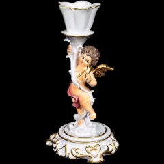 Настольный подсвечник «Ангелочек» (правый) из искусственного камня