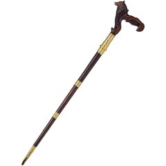 Подарочная трость ручной работы «Волчица» с клинком