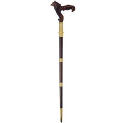 Подарочная трость ручной работы «Волчица» с клинком