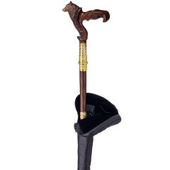 Подарочная трость ручной работы «Волчица» с клинком