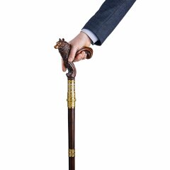 Подарочная трость ручной работы «Волчица» с клинком