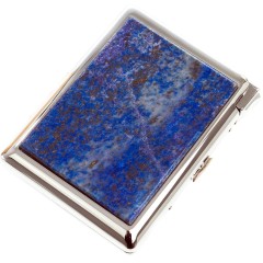 Портсигар карманный на 20 сигарет «Лазурит» с зажигалкой в подарок мужу