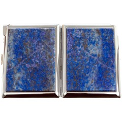 Портсигар карманный на 20 сигарет «Лазурит» с зажигалкой в подарок мужу