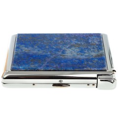 Портсигар карманный на 20 сигарет «Лазурит» с зажигалкой в подарок мужу