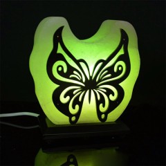 Настольный светильник из каменной соли «Бабочка» в подарок для девочки