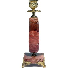 Церковный подсвечник «Праздничный» из натурального камня яшма