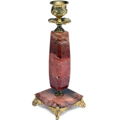 Церковный подсвечник «Праздничный» из натурального камня яшма