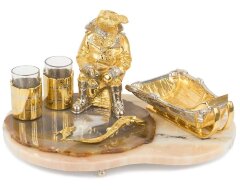 Набор водочный «Рыбак» на агате