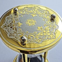 Часы песочные «Чёрный песок» на 15 минут в подарок учителю