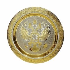 Сувенирная тарелка «Герб России» для интерьера