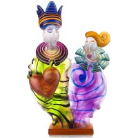 Коллекционный сувенир «Король и Королева» из цветного художественного стекла