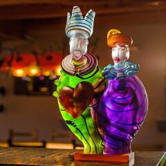 Коллекционный сувенир «Король и Королева» из цветного художественного стекла