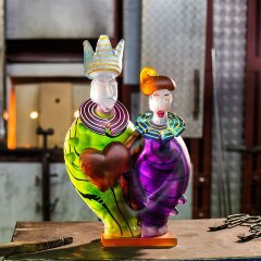 Коллекционный сувенир «Король и Королева» из цветного художественного стекла