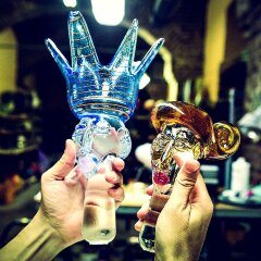 Коллекционный сувенир «Король и Королева» из цветного художественного стекла