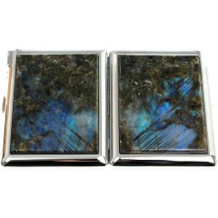 Портсигар карманный на 20 сигарет «Лабрадор» с зажигалкой в подарок мужу