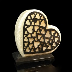 Настольный светильник из каменной соли «Сердечко» в подарок девушке