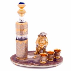 Подарочный набор для водки «Рыбак» на агате