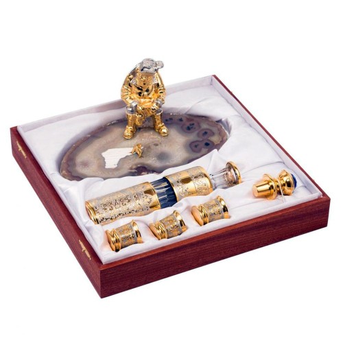 Подарочный набор для водки «Рыбак» на агате