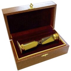 Часы песочные «Золотой песок» на 5 минут в подарок учителю